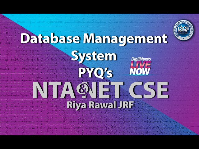 DBMS PYQ’s - II | NTA UGC NET Computer Science