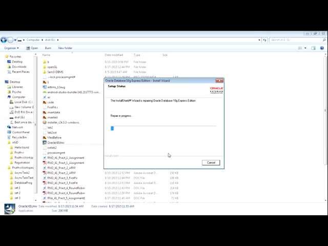 how to install oracle 10 g in windows 7