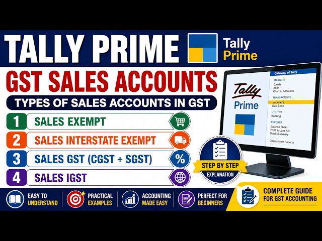 Tally Prime GST Sales Accounts #14 | Tally Prime | IT Computer Academy |