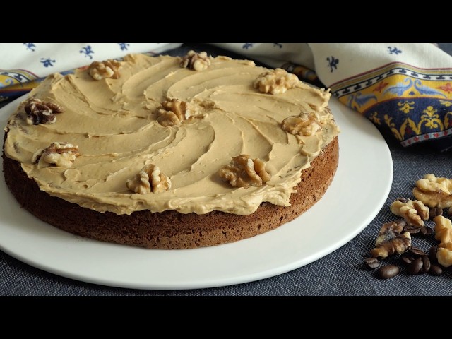 Coffee & Walnut Cake | GBBO Technical Challenge | Nigella Lawson's first Bake Off episode.
