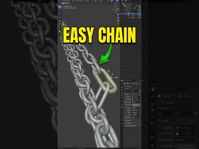 HOW TO MODEL A CHAIN IN BLENDER