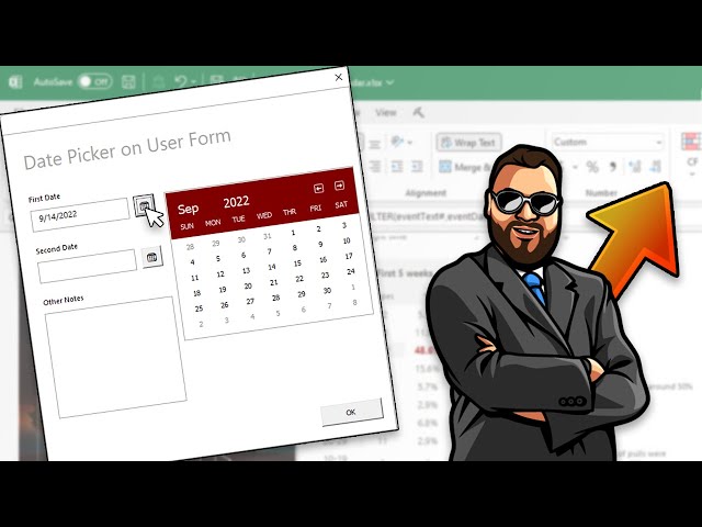 Date picker in user form for Excel 🗓️