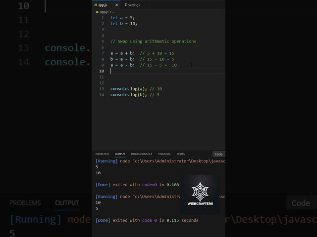 3 Easy Ways to Swap Two Variables in JavaScript + Tricky Question!