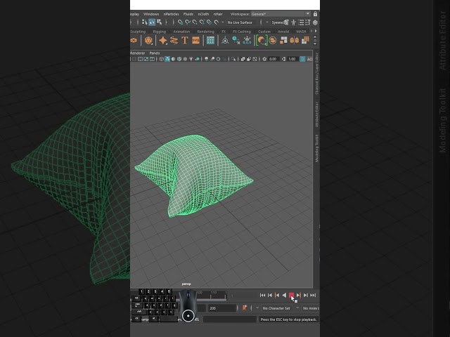 3D Pillow Modeling Tutorial #maya #tutorial