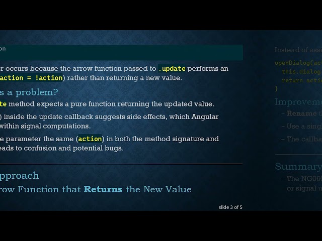 Fixing NG0600: Writing to signals is not allowed in a computed`` Error in Angular Signals