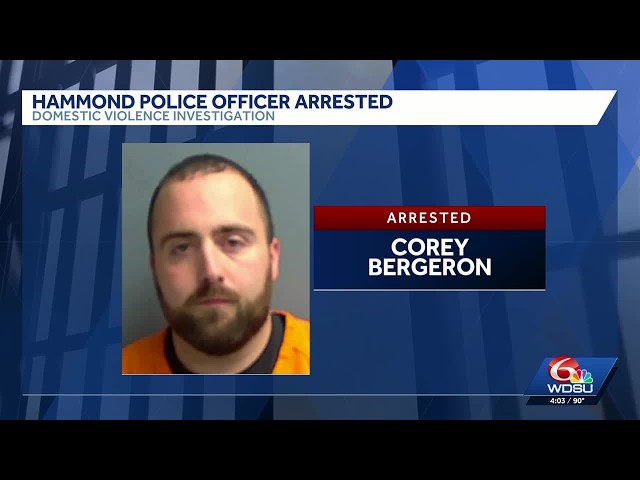 Hammond police officer arrested, accused of domestic violence