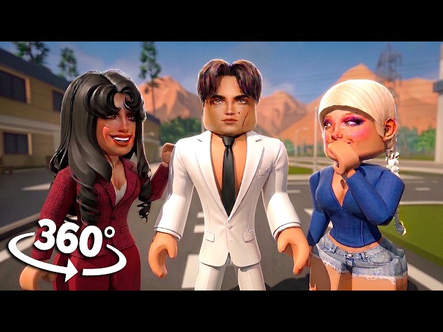 360° VR: He Chose the Third Girl Two Girls Fighting for Attention | Roblox