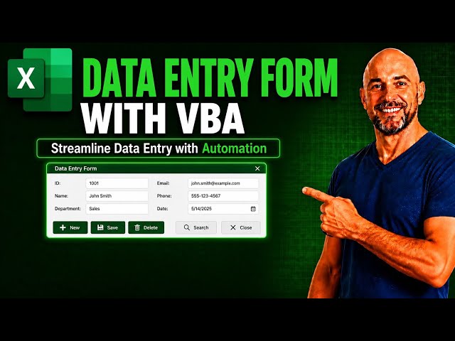 Automated Data Entry Form in Excel | VBA Tutorial