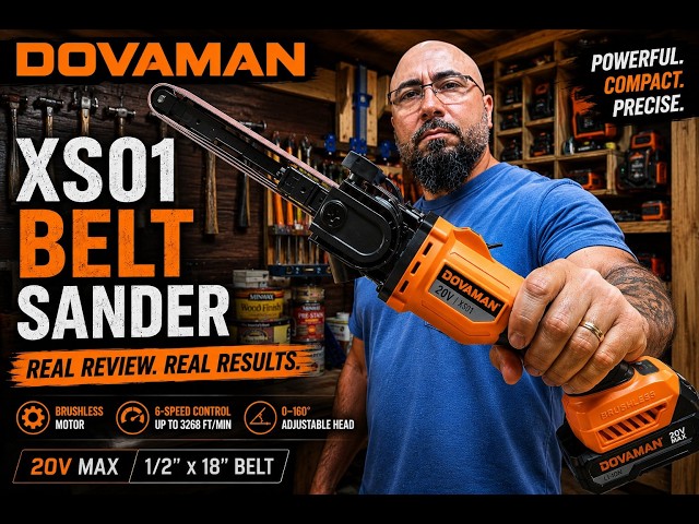 DOVAMAN XS01 Belt Sander Review | Powerful 20V Cordless Detail Sander Tested