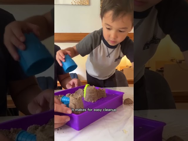 Father and Son love their Playset! #KineticSand #Shorts