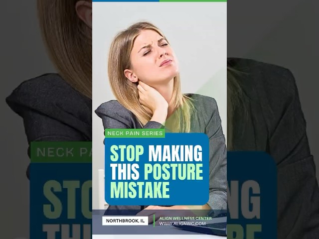 Stop Making This Posture Mistake! #TechNeckMistakes #DeskErgonomics #NorthbrookChiropractor #shorts