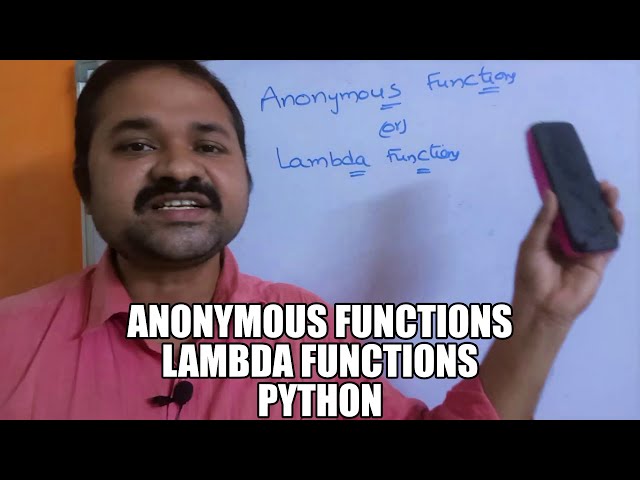 ANONYMOUS FUNCTIONS || LAMBDA FUNCTIONS || PYTHON PROGRAMMING
