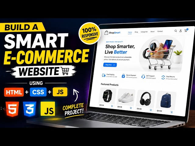 Build a Smart E-Commerce Website from Scratch | HTML CSS JavaScript