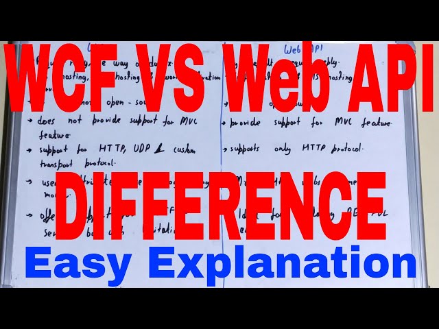 WCF vs Web API|Difference between wcf and web api|wcf and web api difference|Web api vs WCF