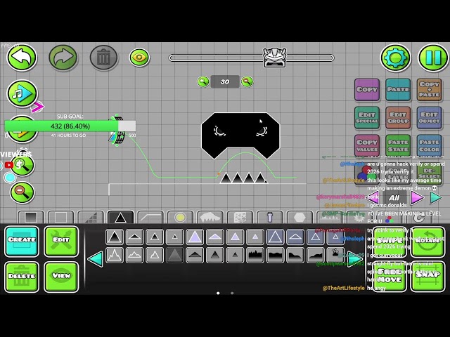 CREATING AN IMPOSSIBLE DEMON  | GEOMETRY DASH |  STREAM 3