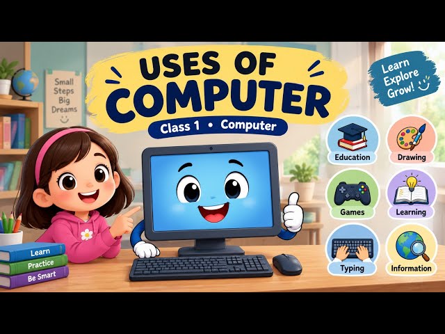 Uses of Computer for Class 1 | Computer Uses in Daily Life | Class 1 Computer
