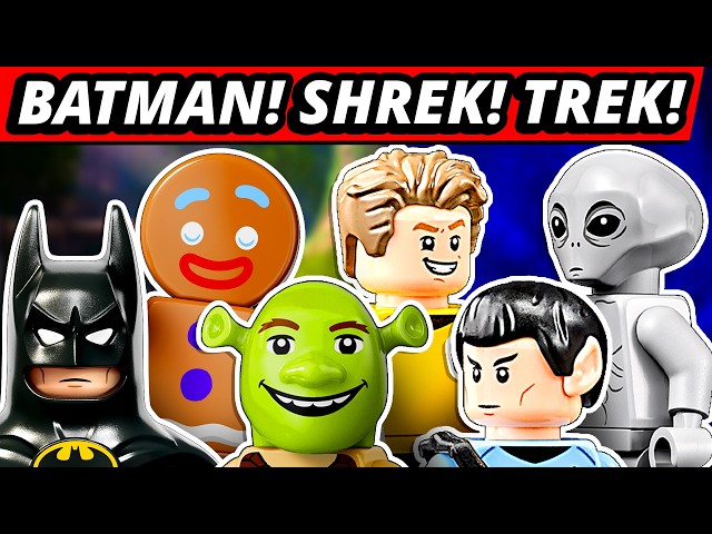 Comic Con Reveals! New Batmobile! Shrek Minifigs! Star Trek! X-Files! Donkey Kong! 2027 Ninjago!