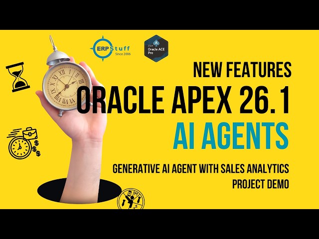 Oracle APEX 26.1 Generative AI Agent with Sales Analytics | New Features Demo