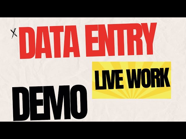 Data Entry Live Work Demo for Beginners | Make Money Online | Typing Job