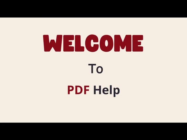 PDF Help | Best FREE PDF Tools