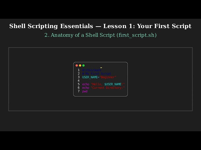 Shell scripting Lesson 1