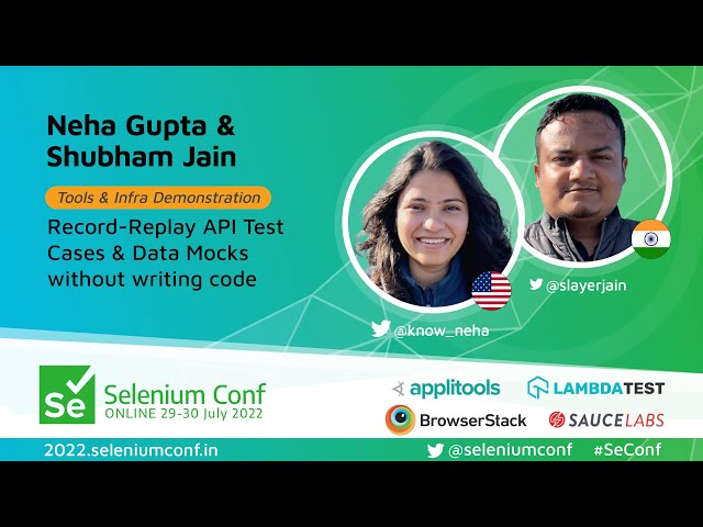 Record-Replay API Test Cases & Data Mocks without writing code -Neha Gupta & Shubham Jain #SeConf 22