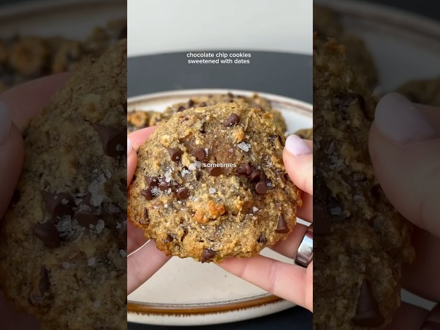 Date Chocolate Chip Cookies (Healthy Dessert series part 3) Recipe in comments