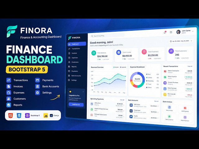 Finora – Modern Finance & Accounting Admin Dashboard | Bootstrap 5 Full UI