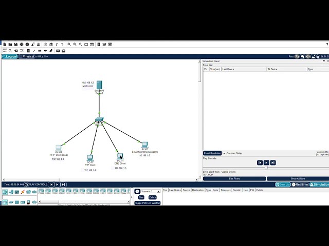 Compare the performance of TCP and UDP using Cisco Packet Tracer