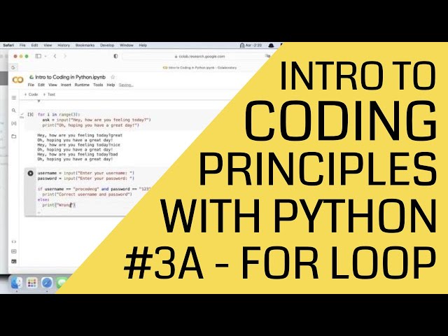 ProCodeCG - Short Tutorial Series - Intro to Coding with Python #3a - for loop