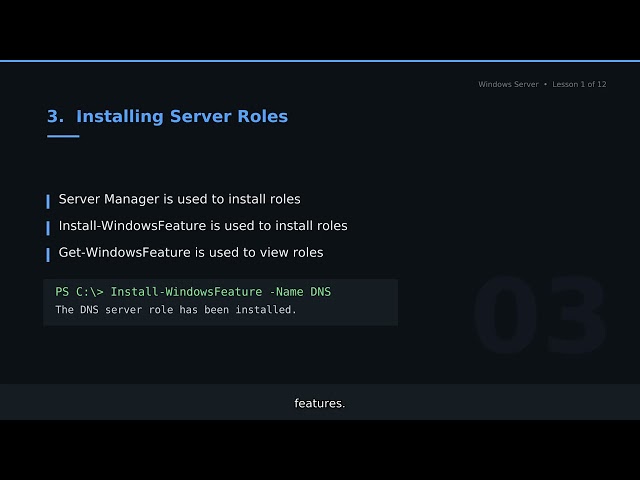 Windows Server  |  01. Server Roles