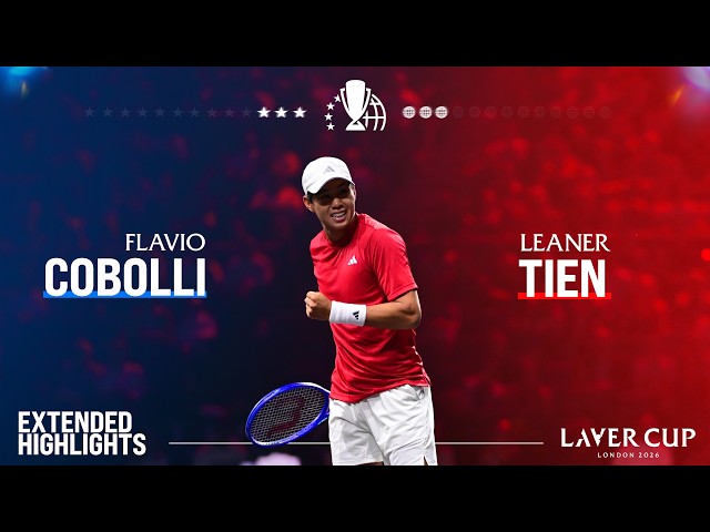 Flavio/Cobolli v Learner/Tien Extended Highlights | Laver Cup 2026 Match 5