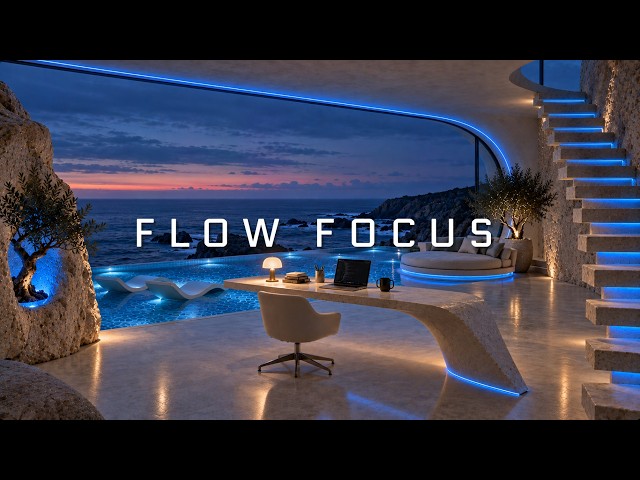 Deep Work Music For Coding And Study - Ambient Focus And Concentration With A Sunset Ocean View