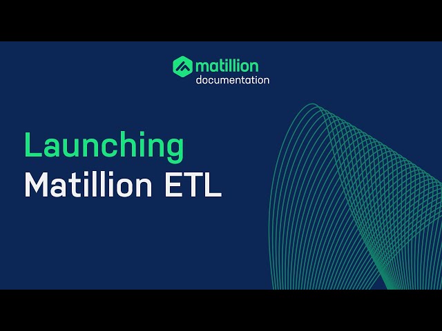 Launching Matillion ETL
