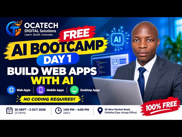 🚀 FREE AI App Development Bootcamp — Day 1: Build Web Apps with AI