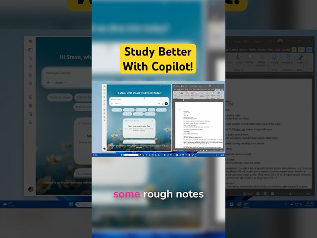 Study Smarter! COPILOT Turns Your Notes Into a Perfect Study Plan! #MicrosoftCopilot #studytips