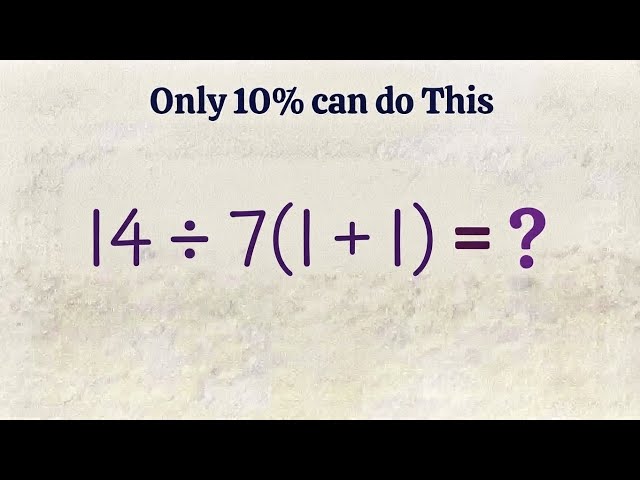 Only 1 in 3 Can Solve This Math Problem!