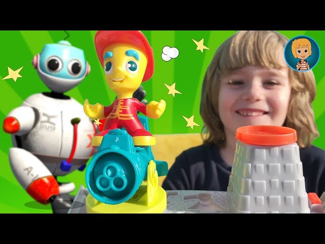 Gerti and ARPLE the Kids ROBOT - Play Doh TOWN Magic with Gloli