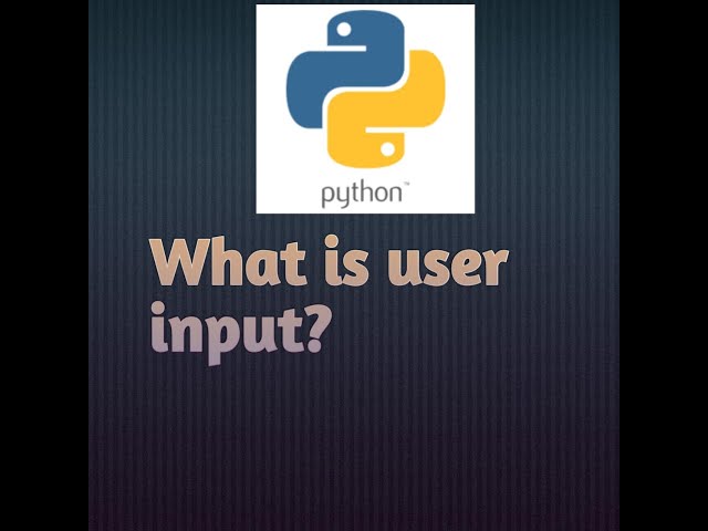 #what is user input in python,