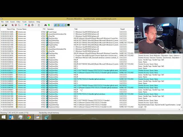 Debugging an application using Sysinternals Procmon and Procexp
