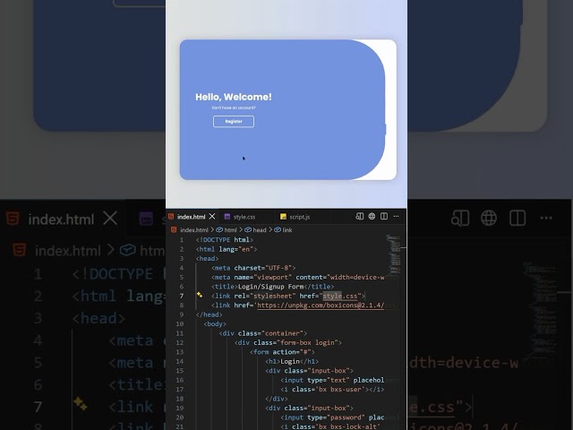 login page coding se kese bnaye #coding #programming #loginpage #html