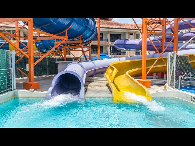 Wild Wild Wet Singapore - The Waterworks | Purple Tube Slide Onride POV