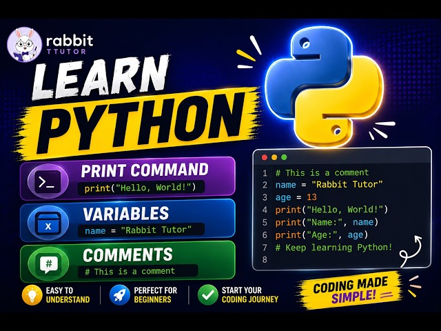 python programming part 1 | python basics | rabbit tutor