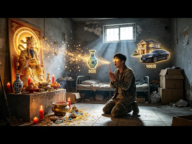 Man worships Wealth God, gets value-seeing eye—rich via antiques, guards relics, founds museum!