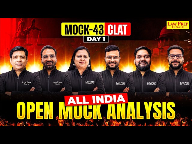 CLAT 2027 3 Days 3 Mocks: Day 1 | Complete Paper Analysis | By Law Prep Tutorial