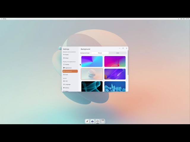 Cutefish Shell very basic demo in Arch linux