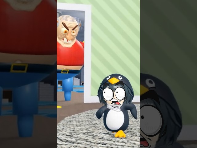 Gugugaga Penguin vs Pomni vs Pinki Escape Evil Grandpa! #roblox #funny #gugugaga #pinki #pomni