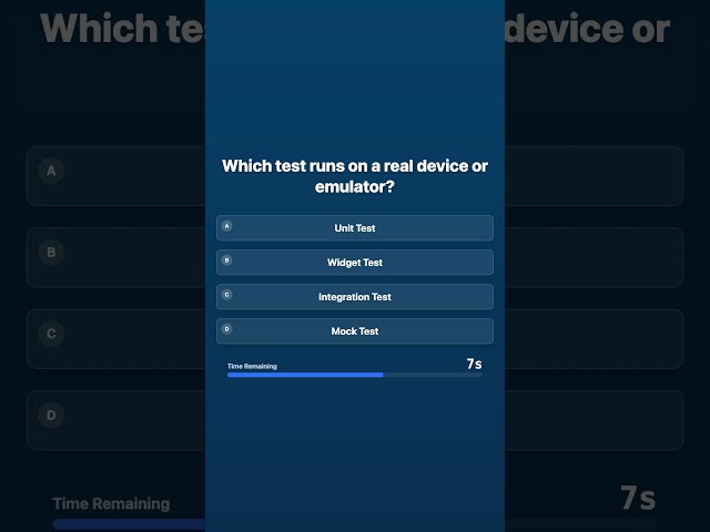 Flutter Testing Quiz - Unit, Widget & Golden Tests