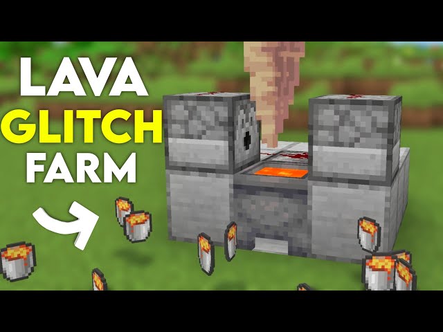 INFINITE and INSTANT LAVA Bucket Farm for Minecraft Bedrock MCPE LATEST VERSION!