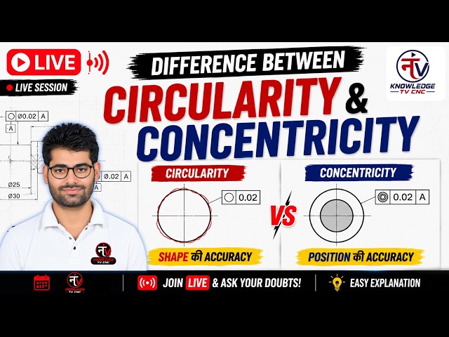Circularity vs Concentricity | दोनों में क्या है Difference? | Engineering Drawing & GD&T Live
